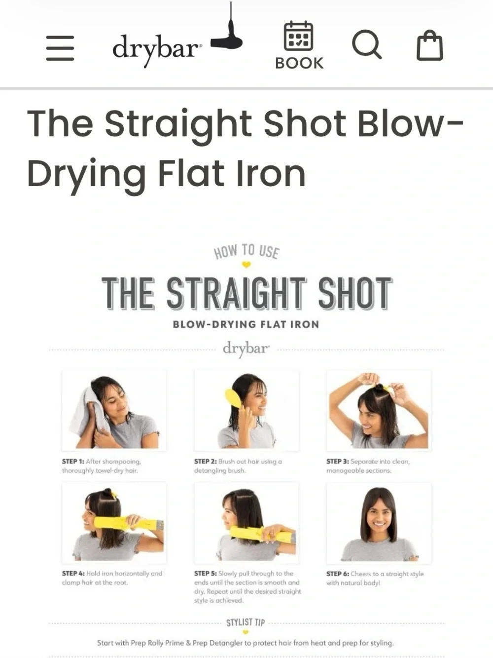 Drybar “The Straight Shot” Blow-Drying Flat Iron innovative hair styling tool.
